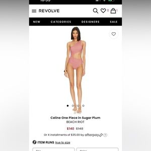 Beach Riot Brand New Celine One Piece Sugar Plum Shine One Piece Swimsuit